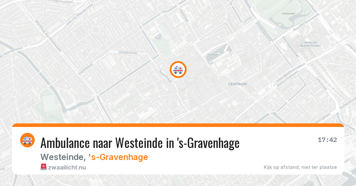Ambulance naar Westeinde in 's-Gravenhage — 15 jul 2026