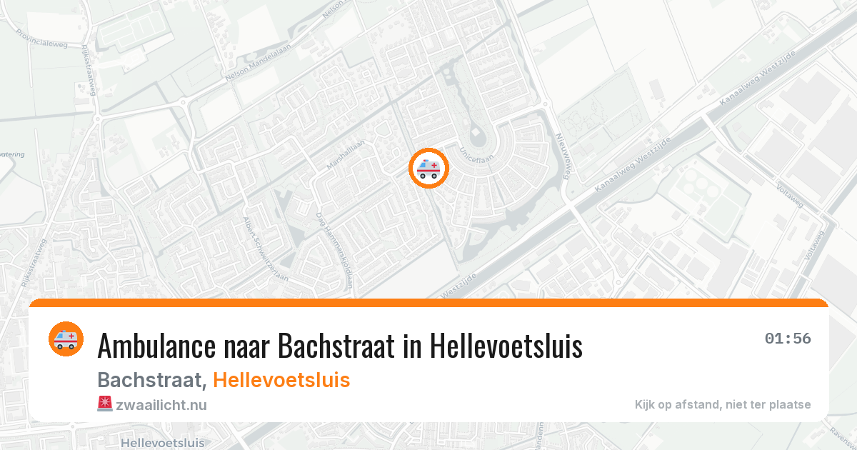 Ambulance naar Bachstraat in Hellevoetsluis — 22 mei 2026