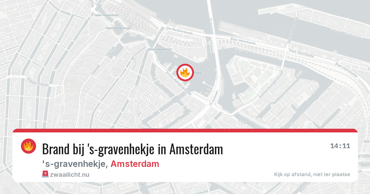 Brand bij 's-gravenhekje in Amsterdam — 23 jul 2026