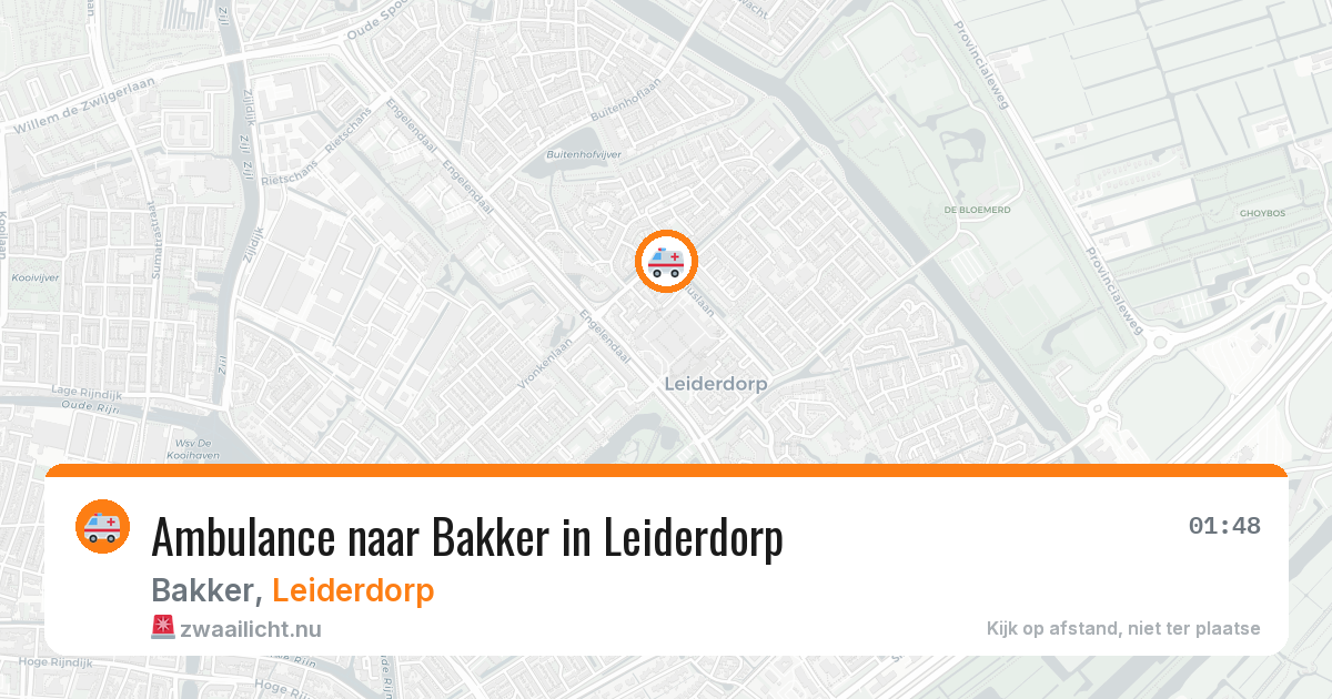 Ambulance naar Bakker in Leiderdorp — 25 jul 2026