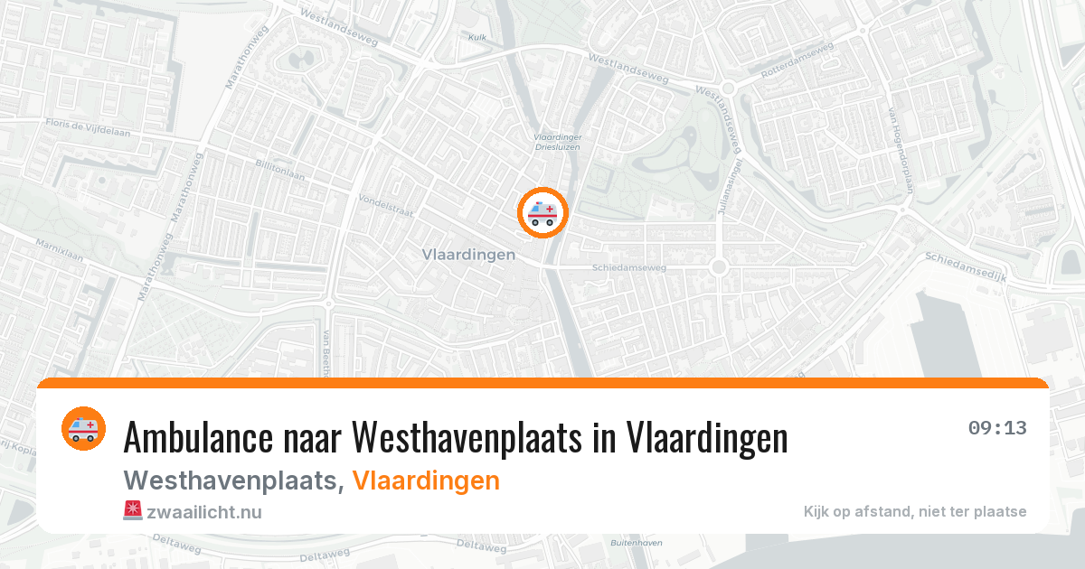 Ambulance naar Westhavenplaats in Vlaardingen — 21 jul 2026