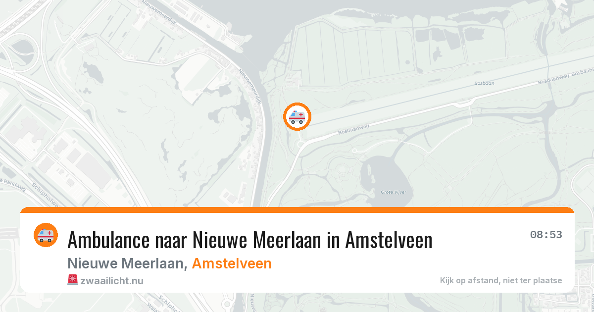 Ambulance naar Nieuwe Meerlaan in Amstelveen — 14 jul 2026