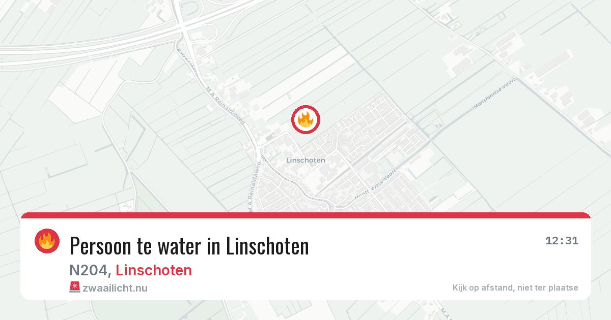 Persoon te water in Linschoten — 17 apr 2026