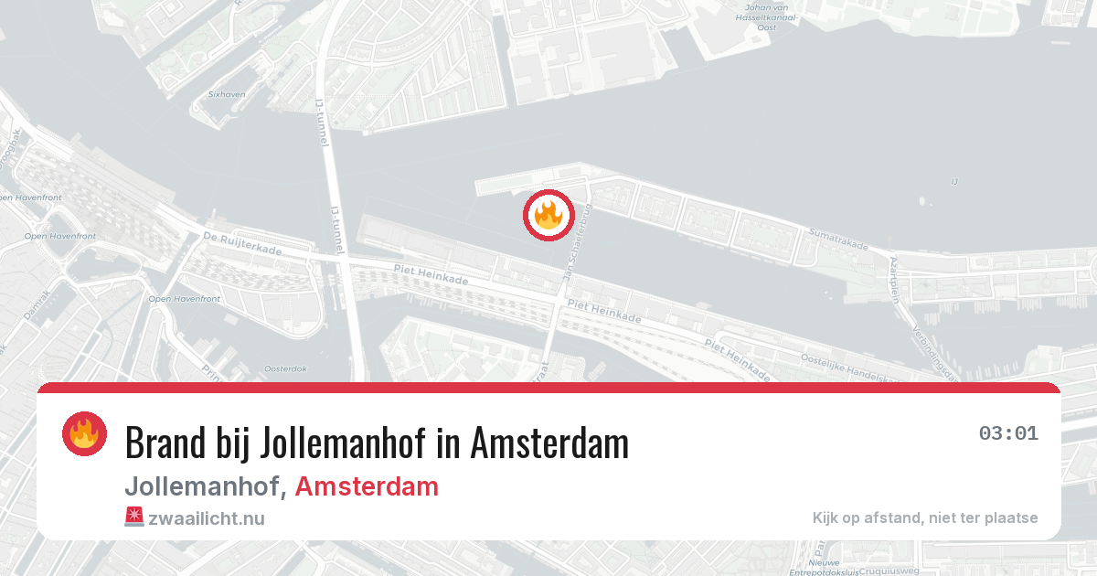 Brand bij Jollemanhof in Amsterdam — 14 jul 2026