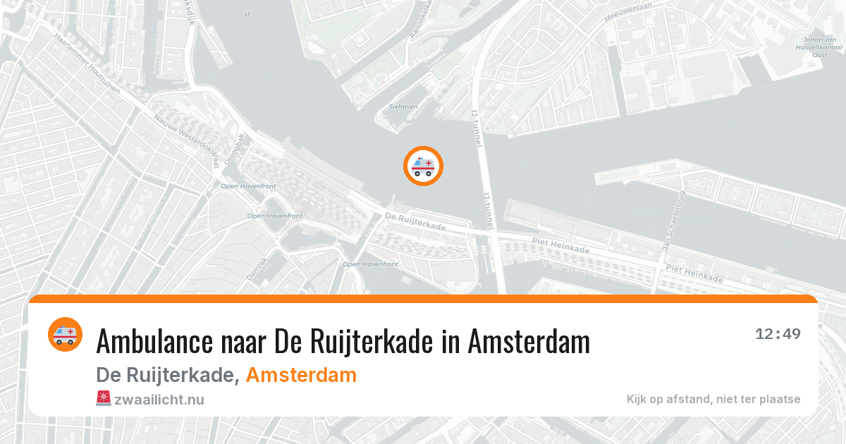 Ambulance naar De Ruijterkade in Amsterdam — 24 mei 2026