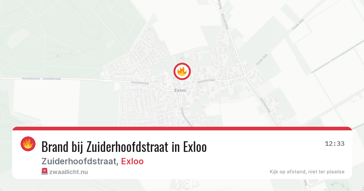 Brand bij Zuiderhoofdstraat in Exloo — 14 mei 2026