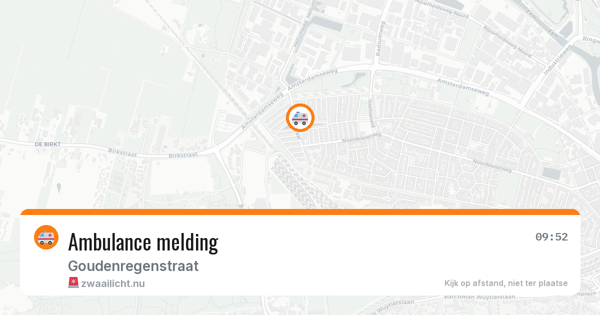Ambulance melding — 30 mei 2026