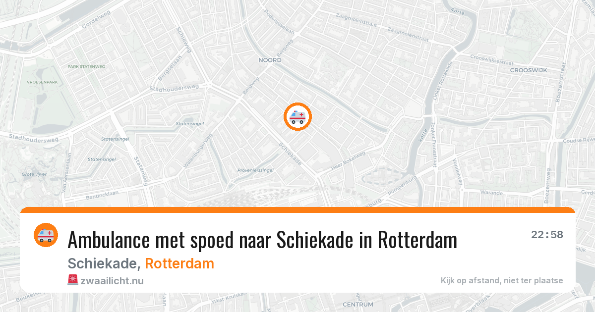 Ambulance met spoed naar Schiekade in Rotterdam — 15 mrt 2026