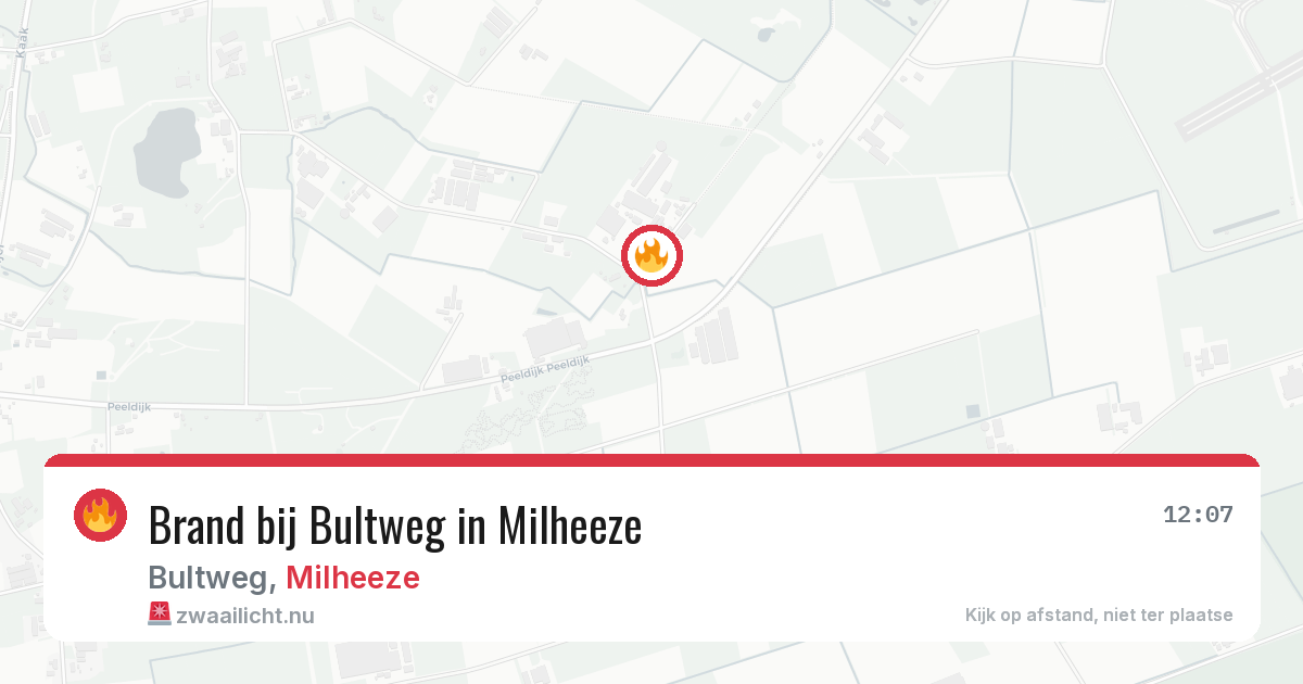Brand bij Bultweg in Milheeze — 23 mei 2026