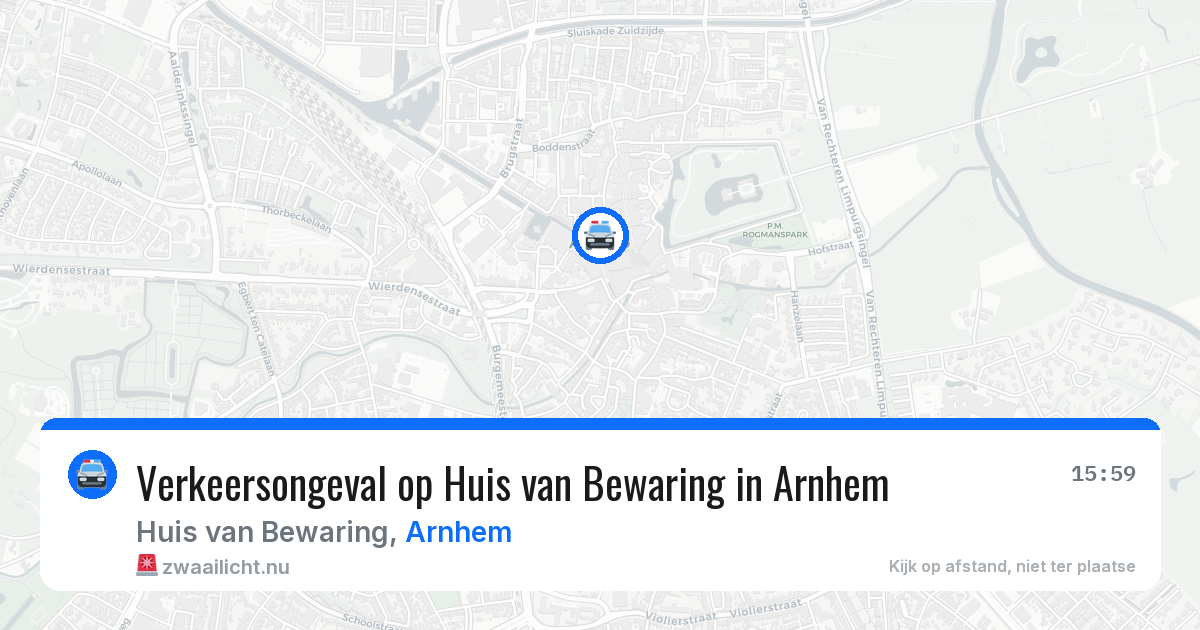 Verkeersongeval op Huis van Bewaring in Arnhem — 23 mrt 2026