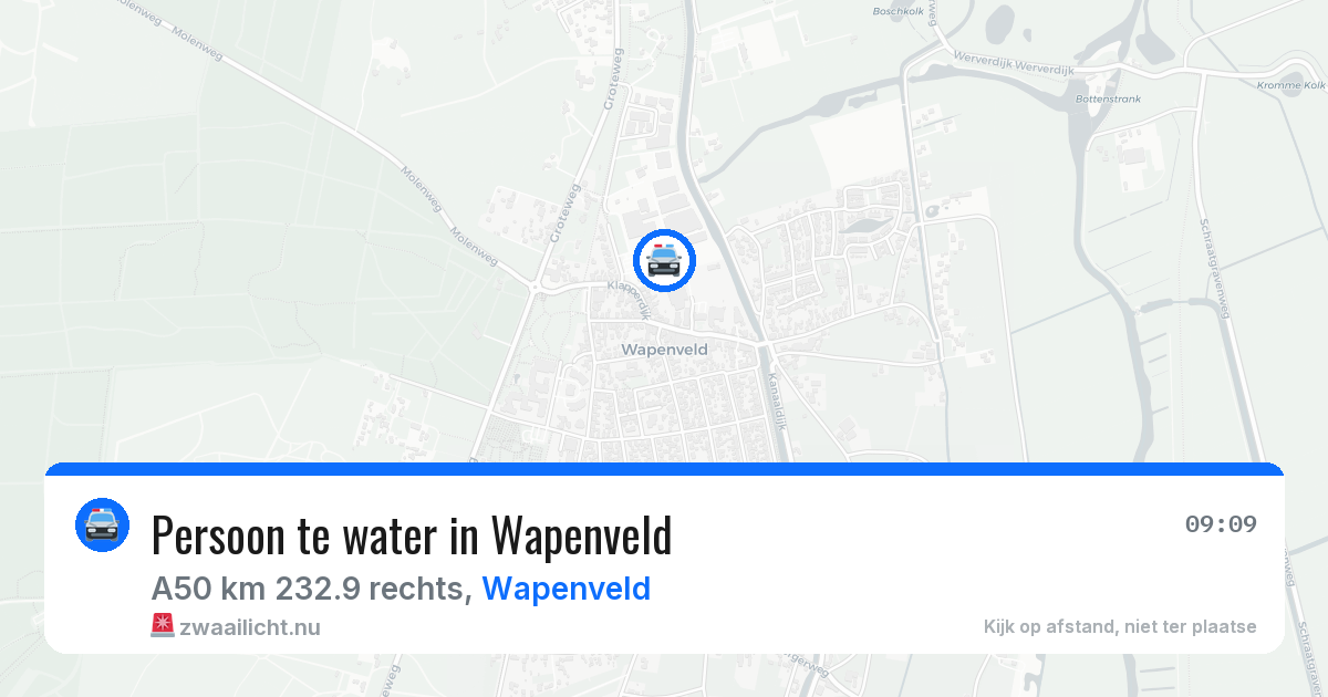 Persoon te water in Wapenveld — 12 apr 2026
