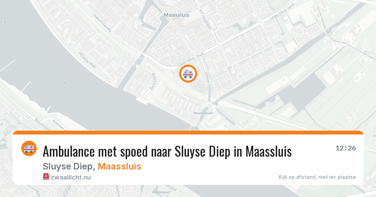 Ambulance met spoed naar Sluyse Diep in Maassluis — 25 mrt 2026