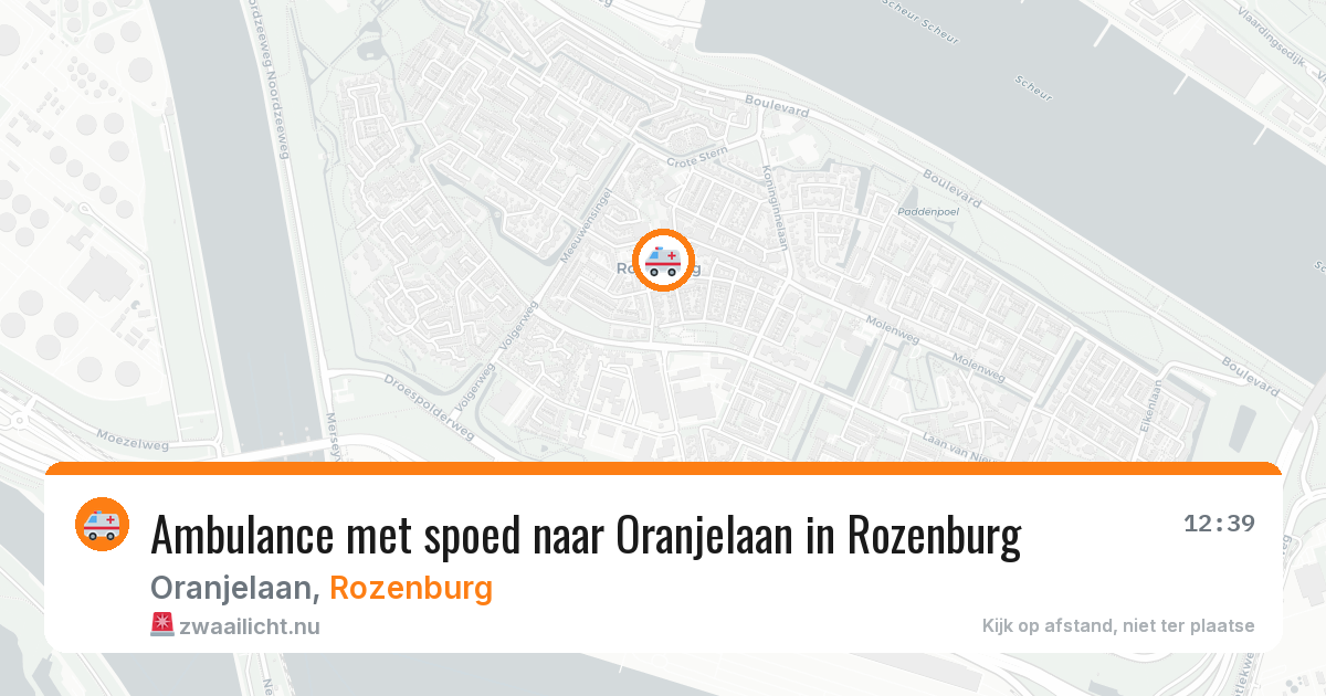 Ambulance met spoed naar Oranjelaan in Rozenburg — 10 jul 2026