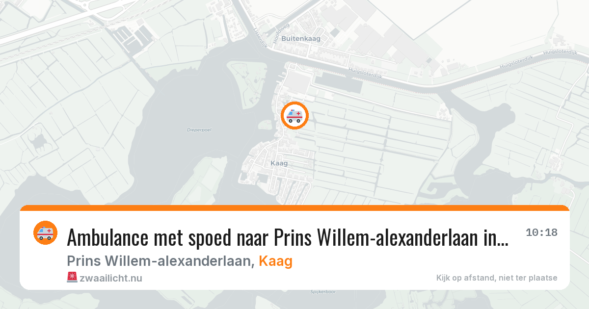 Ambulance met spoed naar Prins Willem-alexanderlaan in Kaag — 5 mrt 2026
