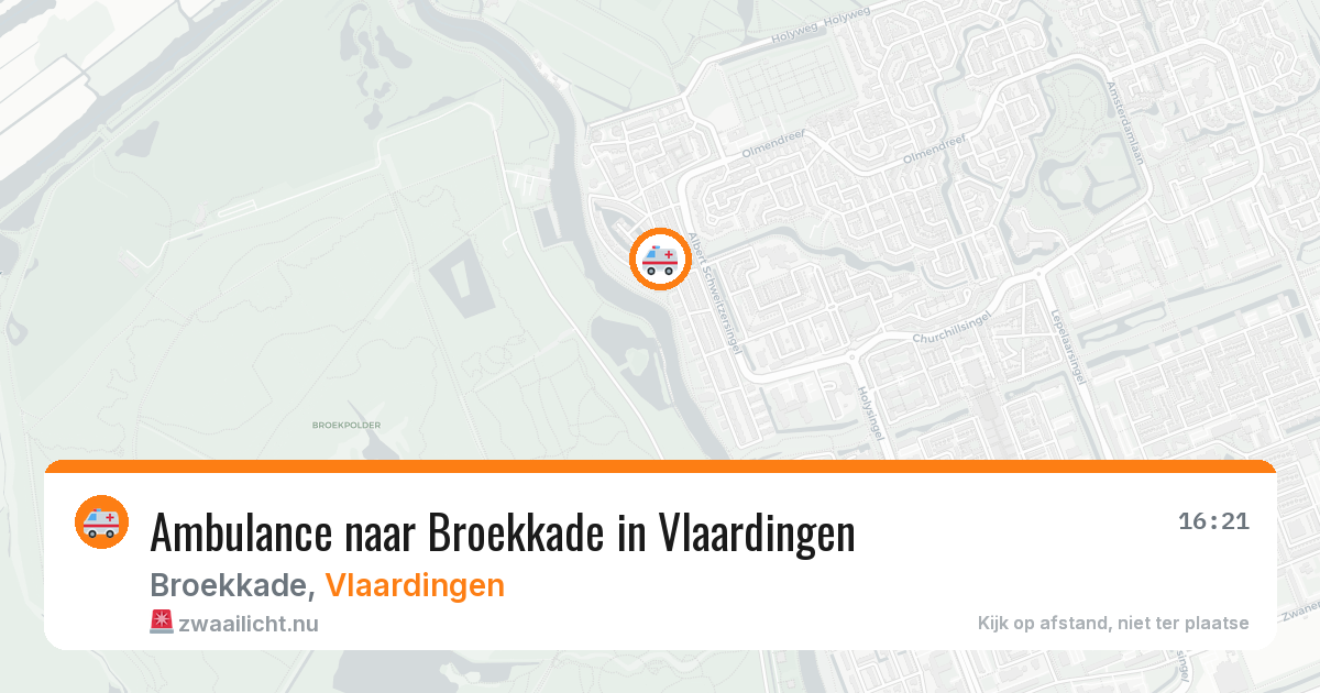 Ambulance naar Broekkade in Vlaardingen — 25 jan 2026