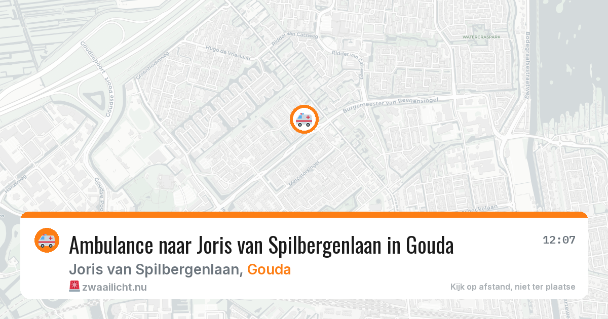 Ambulance naar Joris van Spilbergenlaan in Gouda — 10 jul 2026