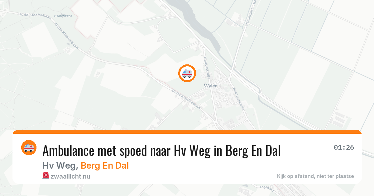 Ambulance met spoed naar Hv Weg in Berg En Dal — 18 mei 2026