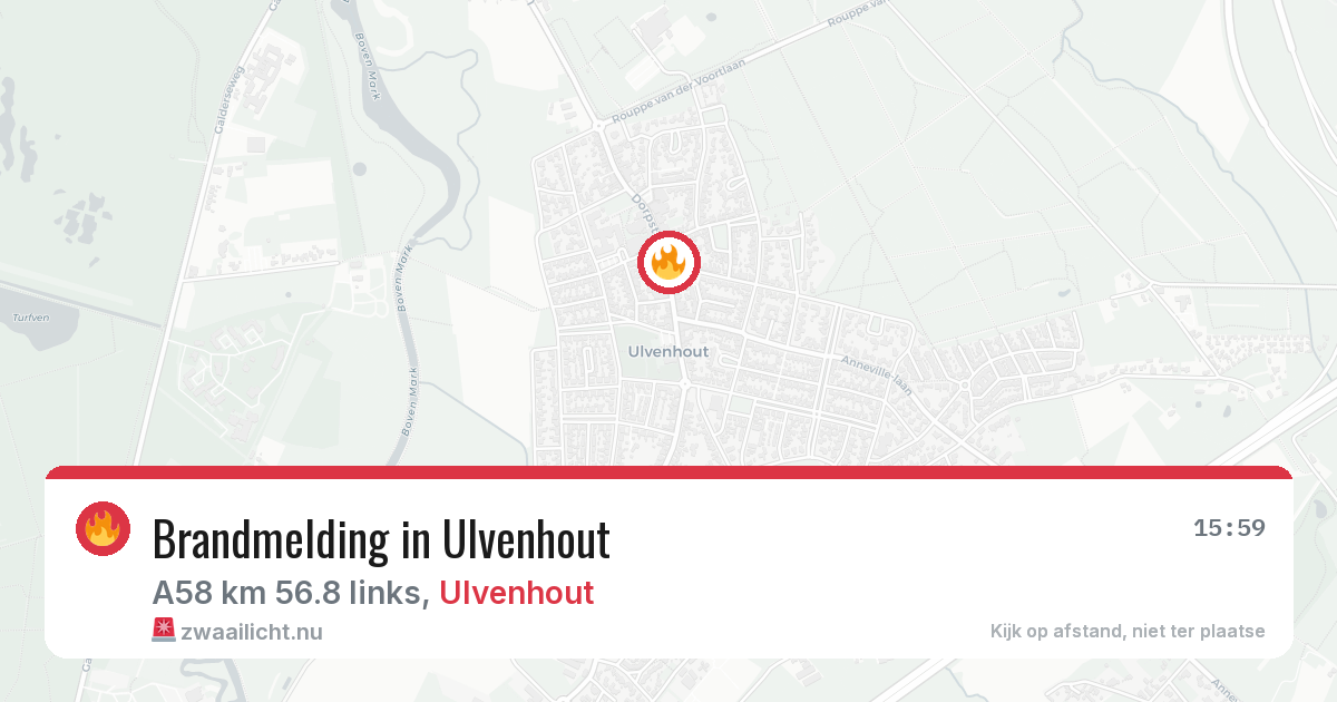 Brandmelding in Ulvenhout — 2 mrt 2026