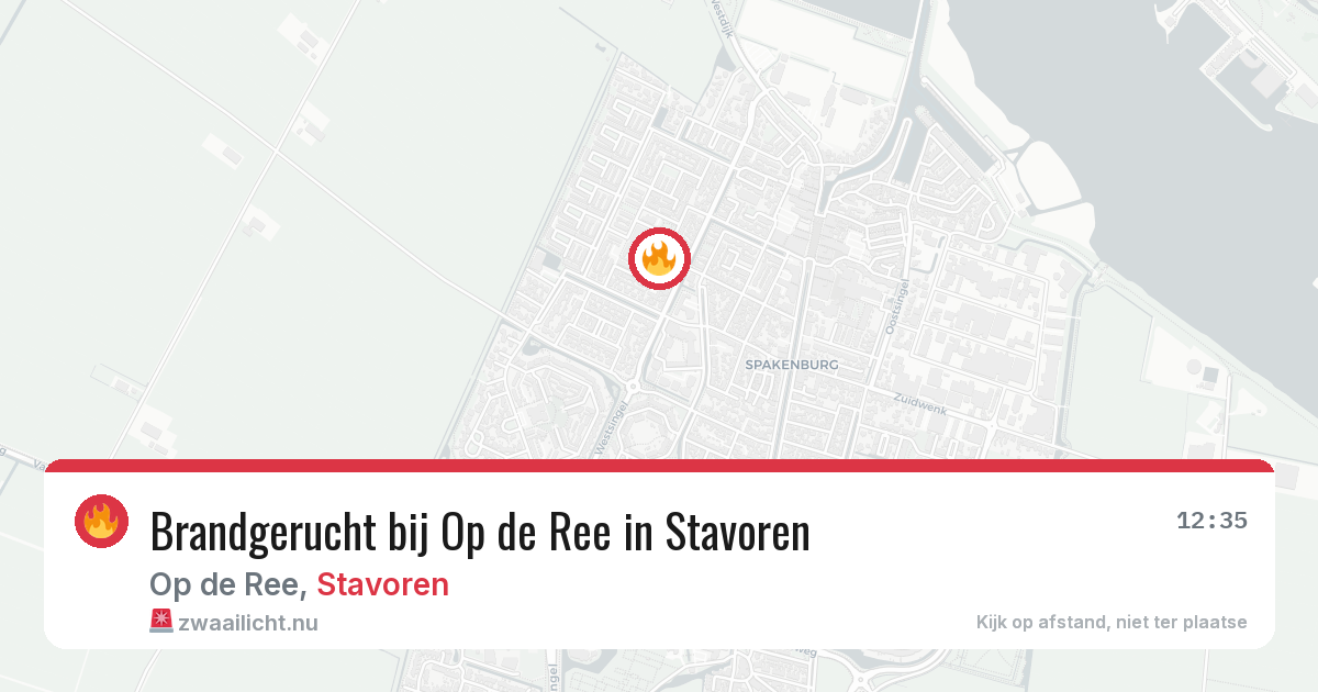 Brandgerucht bij Op de Ree in Stavoren — 6 jul 2026