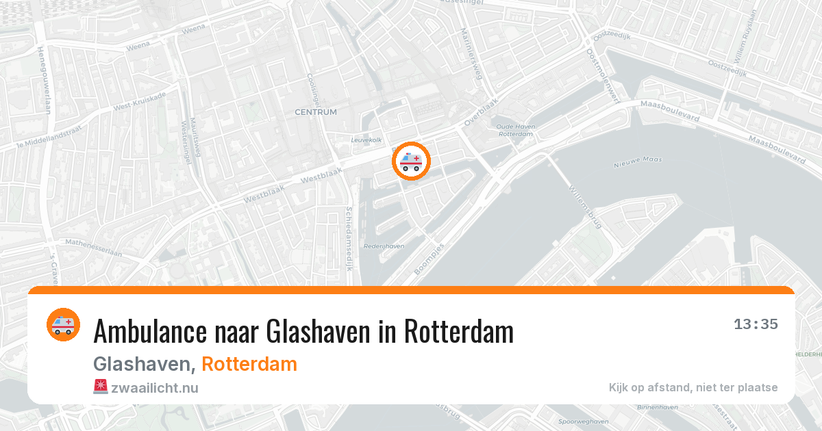 Ambulance naar Glashaven in Rotterdam — 19 mrt 2026