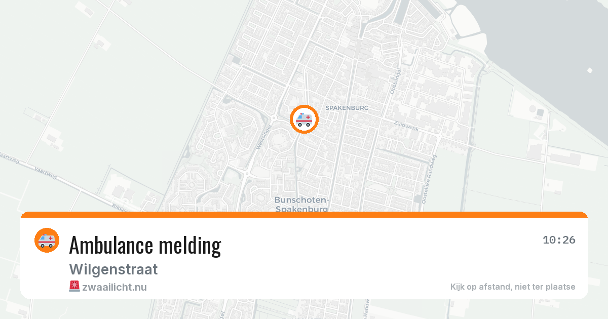 Ambulance melding — 9 jul 2026