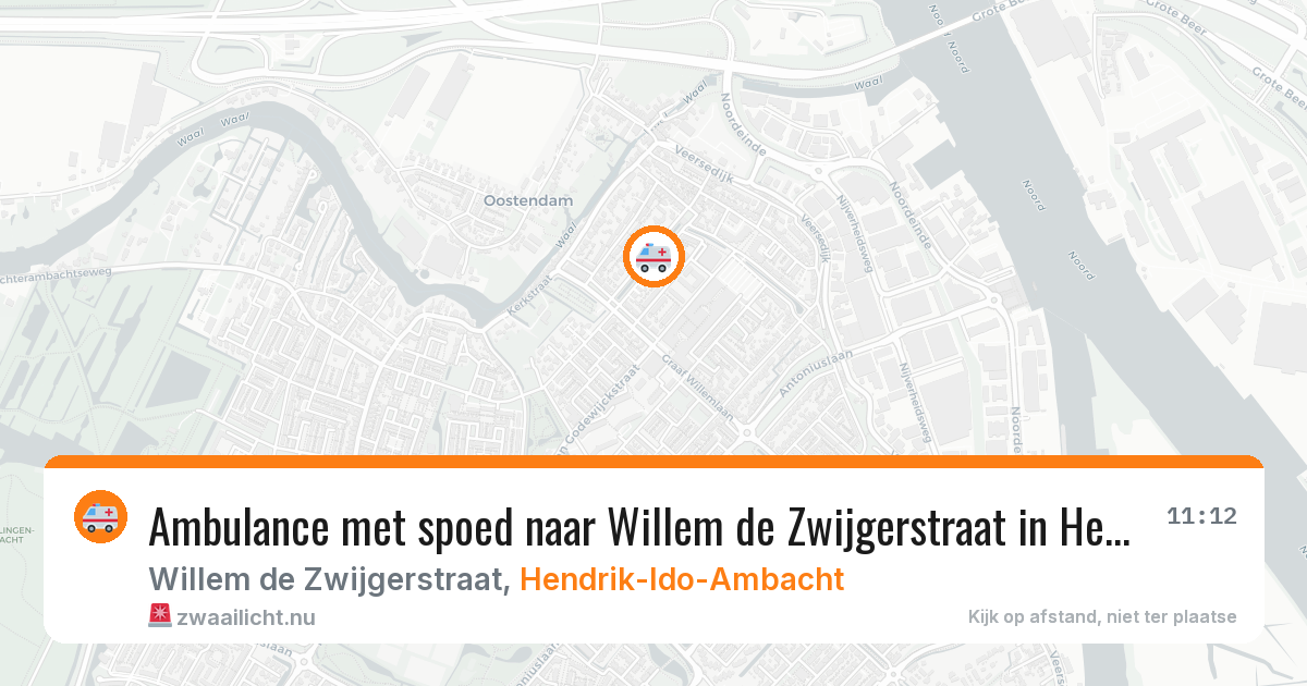 Ambulance met spoed naar Willem de Zwijgerstraat in Hendrik-Ido-Ambacht — 28 mei 2026