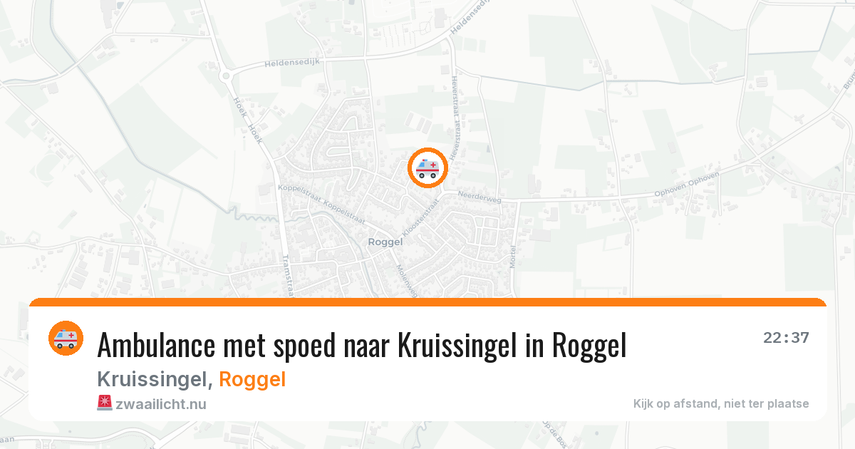 Ambulance met spoed naar Kruissingel in Roggel — 29 jun 2026
