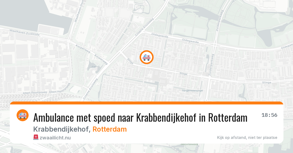 Ambulance met spoed naar Krabbendijkehof in Rotterdam — 20 mrt 2026