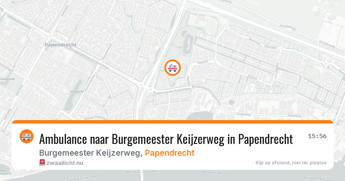 Ambulance naar Burgemeester Keijzerweg in Papendrecht — 30 mrt 2026