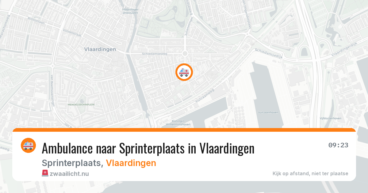 Ambulance naar Sprinterplaats in Vlaardingen — 9 mei 2026