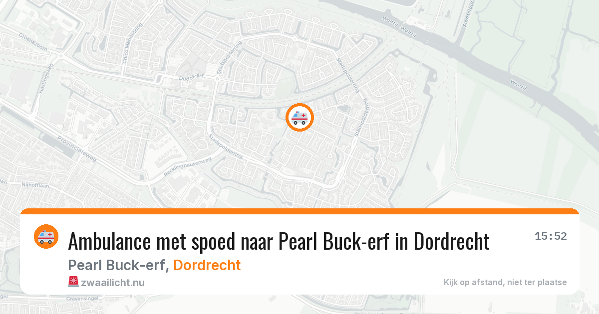 Ambulance met spoed naar Pearl Buck-erf in Dordrecht — 12 jul 2026