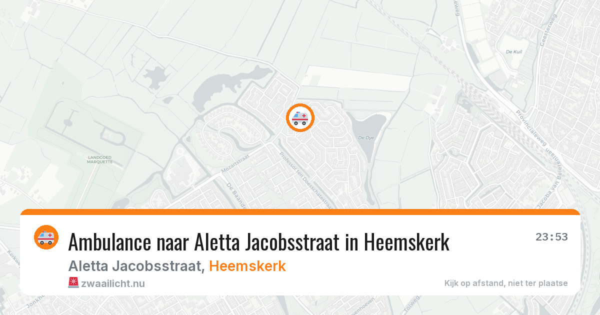 Ambulance naar Aletta Jacobsstraat in Heemskerk — 25 jul 2026