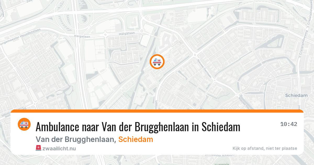 Ambulance naar Van der Brugghenlaan in Schiedam — 8 jun 2026