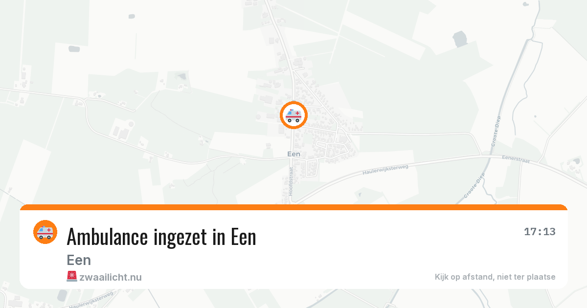 Ambulance ingezet in Een — 14 mrt 2026