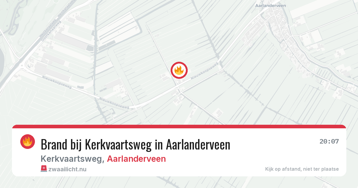 Brand bij Kerkvaartsweg in Aarlanderveen — 15 mrt 2026