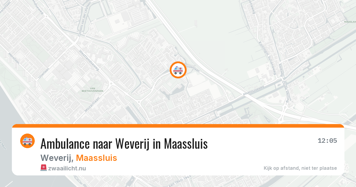 Ambulance naar Weverij in Maassluis — 10 jul 2026