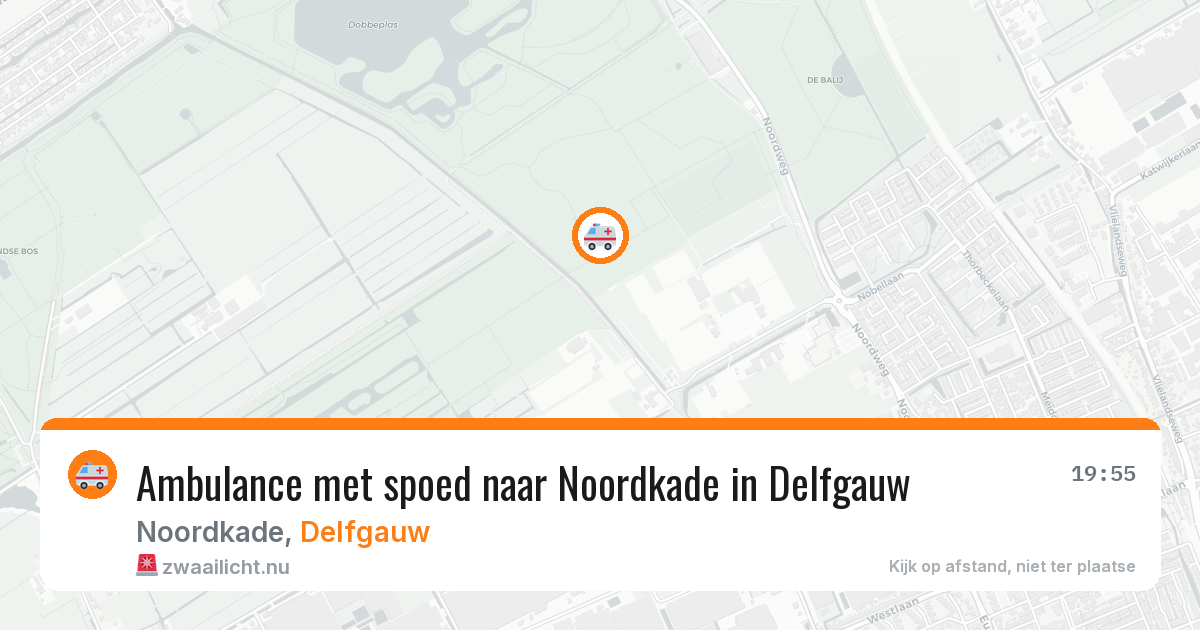 Ambulance met spoed naar Noordkade in Delfgauw — 17 jul 2026