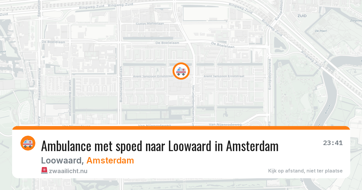 Ambulance met spoed naar Loowaard in Amsterdam — 31 mei 2026