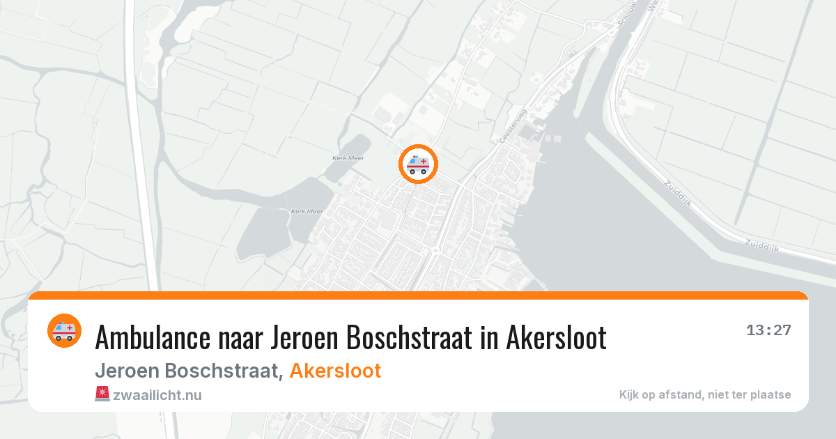 Ambulance naar Jeroen Boschstraat in Akersloot — 21 jul 2026