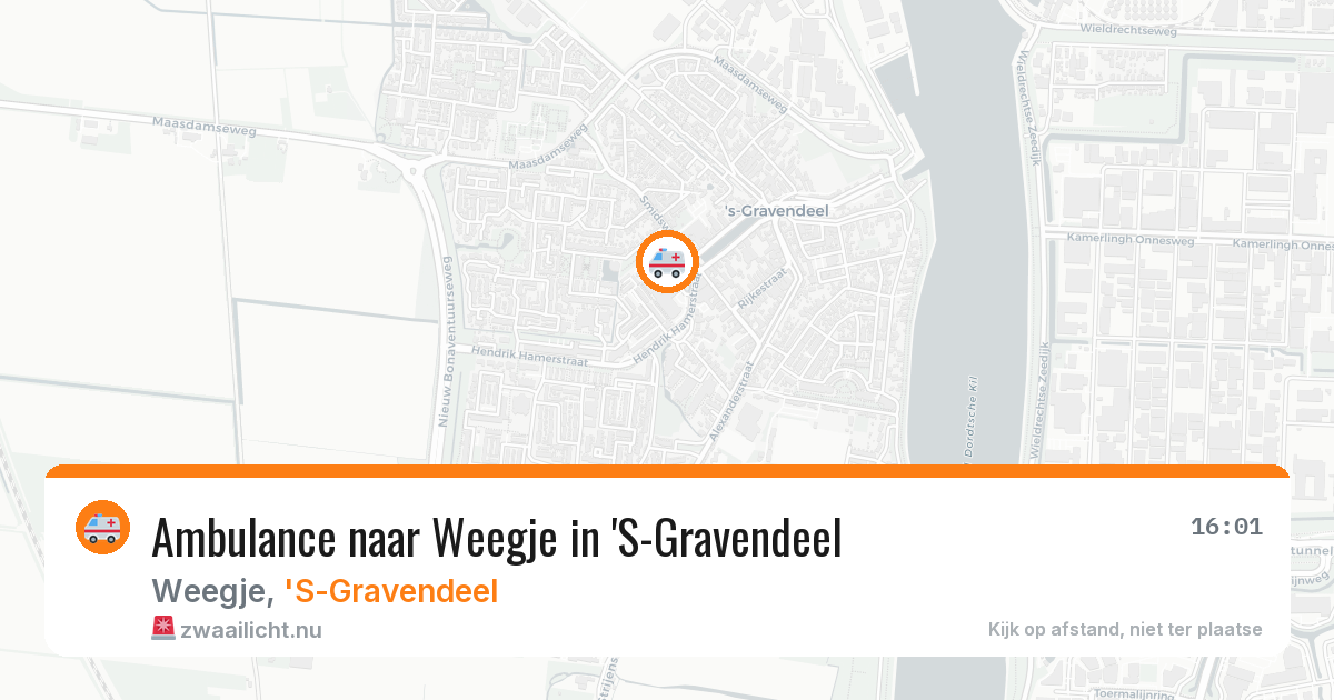 Ambulance naar Weegje in 'S-Gravendeel — 22 jul 2026