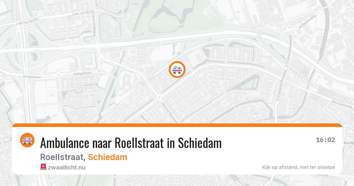 Ambulance naar Roellstraat in Schiedam — 12 jul 2026