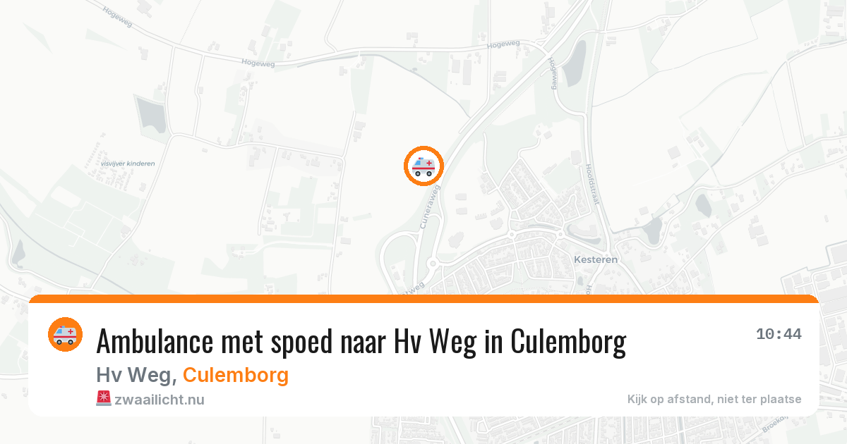 Ambulance met spoed naar Hv Weg in Culemborg — 4 jun 2026