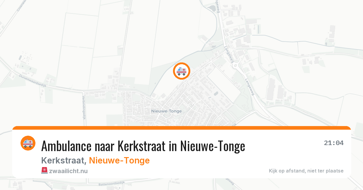 Ambulance naar Kerkstraat in Nieuwe-Tonge — 19 mei 2026