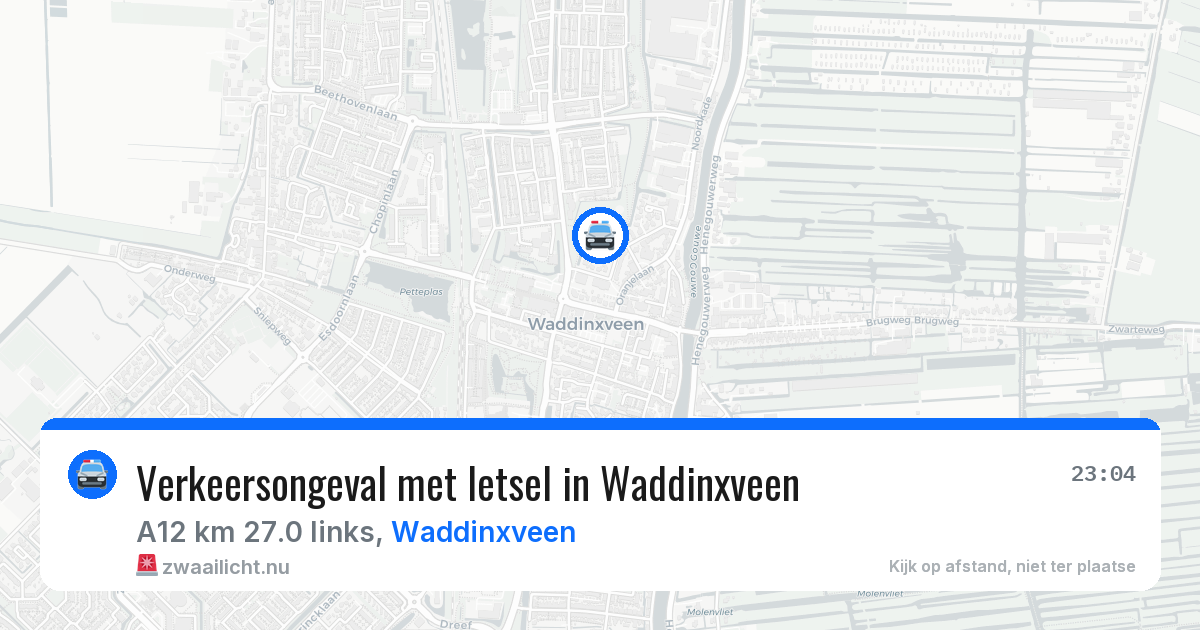 Verkeersongeval met letsel in Waddinxveen — 1 apr 2026