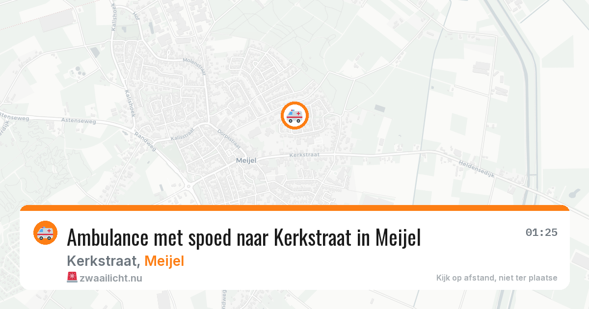 Ambulance met spoed naar Kerkstraat in Meijel — 13 jul 2026
