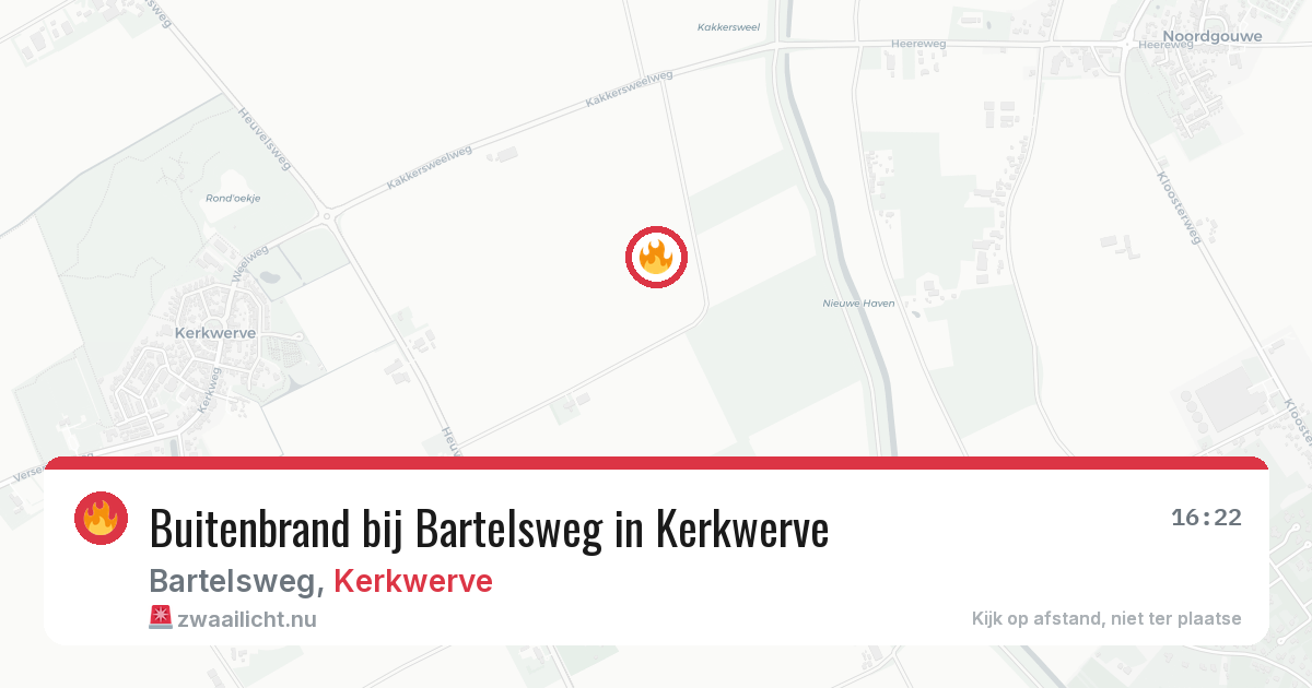 Buitenbrand bij Bartelsweg in Kerkwerve — 28 mei 2026