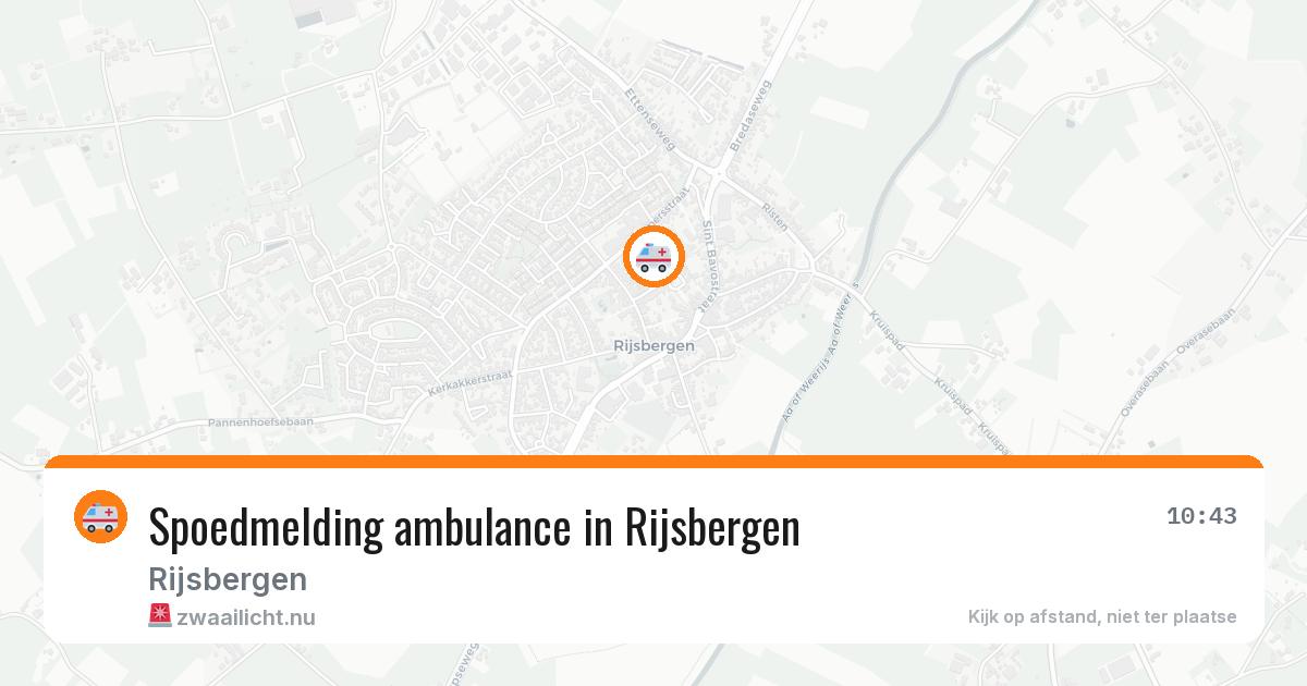 Spoedmelding ambulance in Rijsbergen — 19 mrt 2026