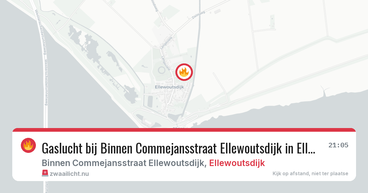Gaslucht bij Binnen Commejansstraat Ellewoutsdijk in Ellewoutsdijk — 16 jan 2026