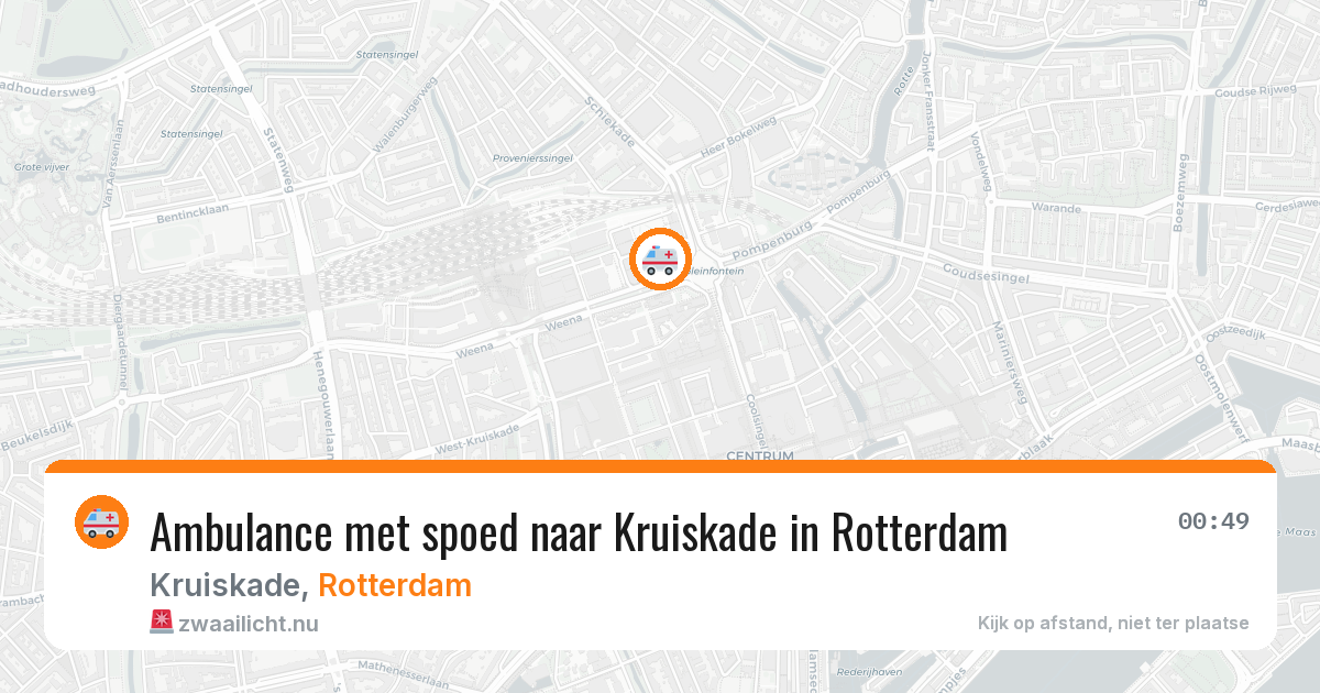 Ambulance met spoed naar Kruiskade in Rotterdam — 21 mrt 2026