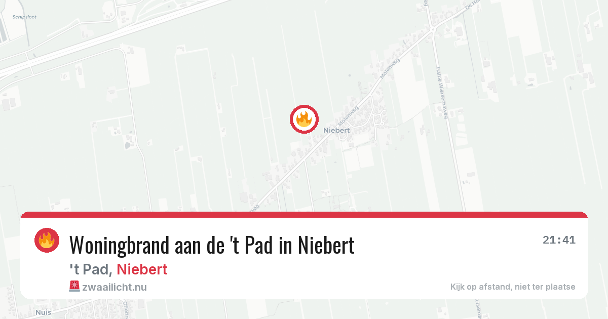 Woningbrand aan de 't Pad in Niebert — 31 mei 2026